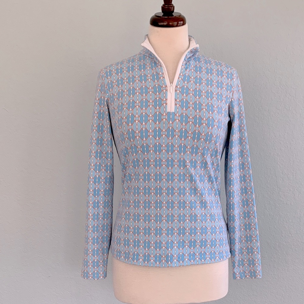 J. McLaughlin Equestrian Print Quarter Zip